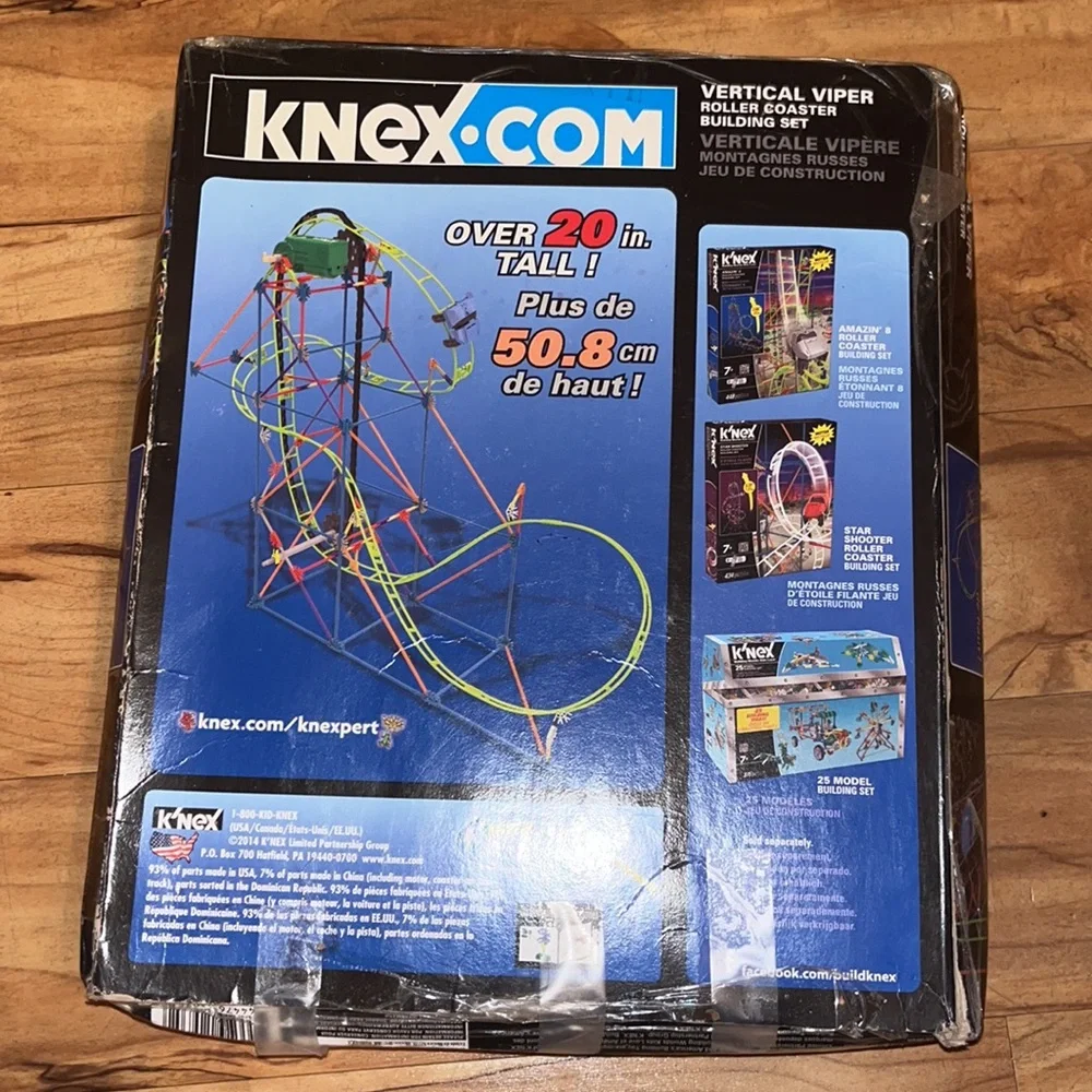 New in Box K’Nex Vertical Viper roller coaster building set motorized kit cool